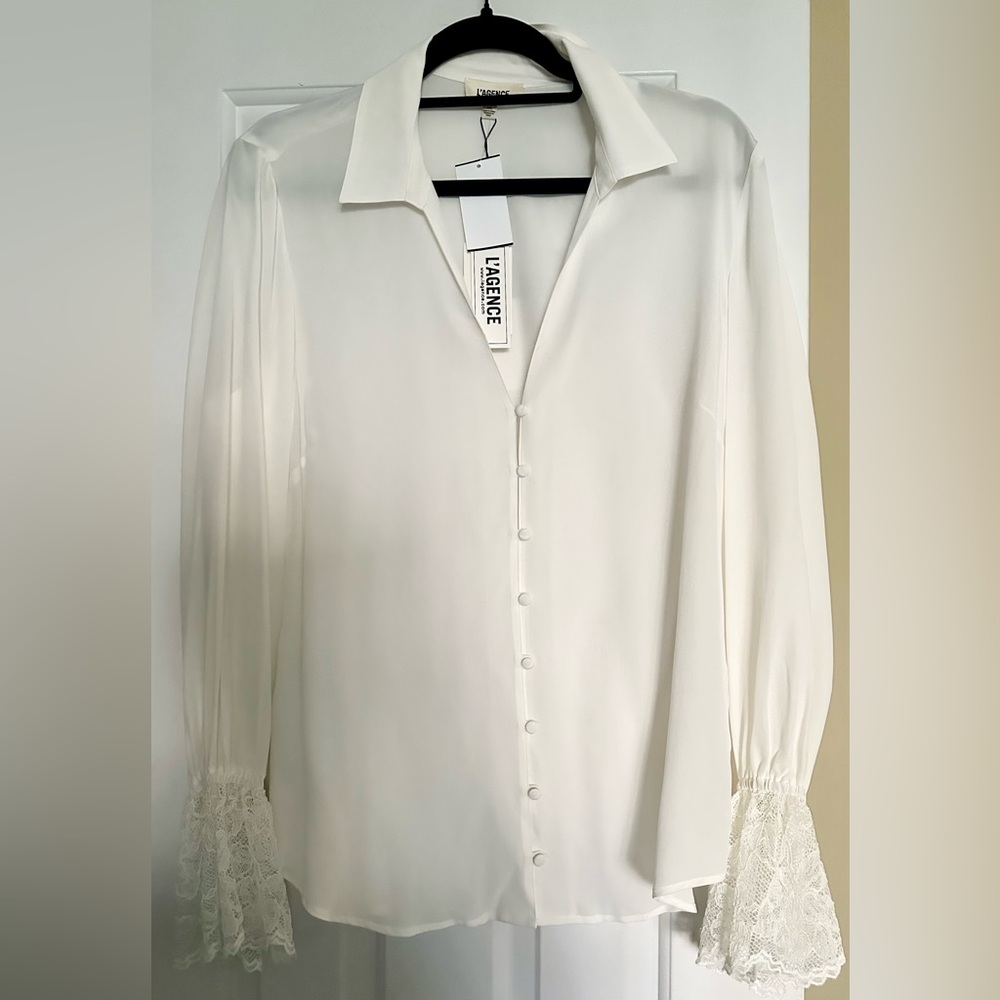 L’AGENCE Shyla Silk Top